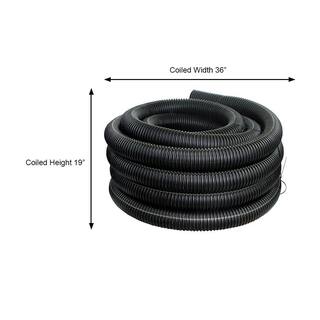 Advanced Drainage Systems 4 in. x 50 ft. Singlewall Solid Drain Pipe 04510050