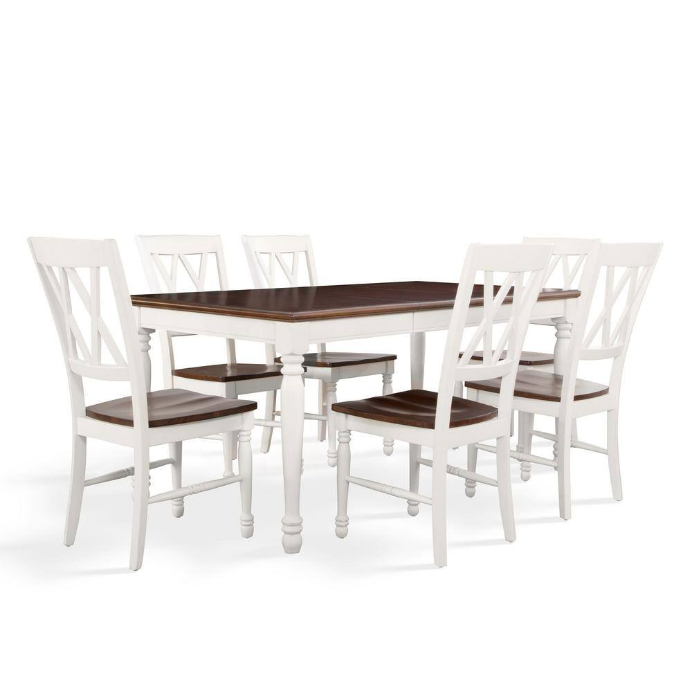 CROSLEY FURNITURE Shelby 7-Piece White Dining Set KF20001-WH