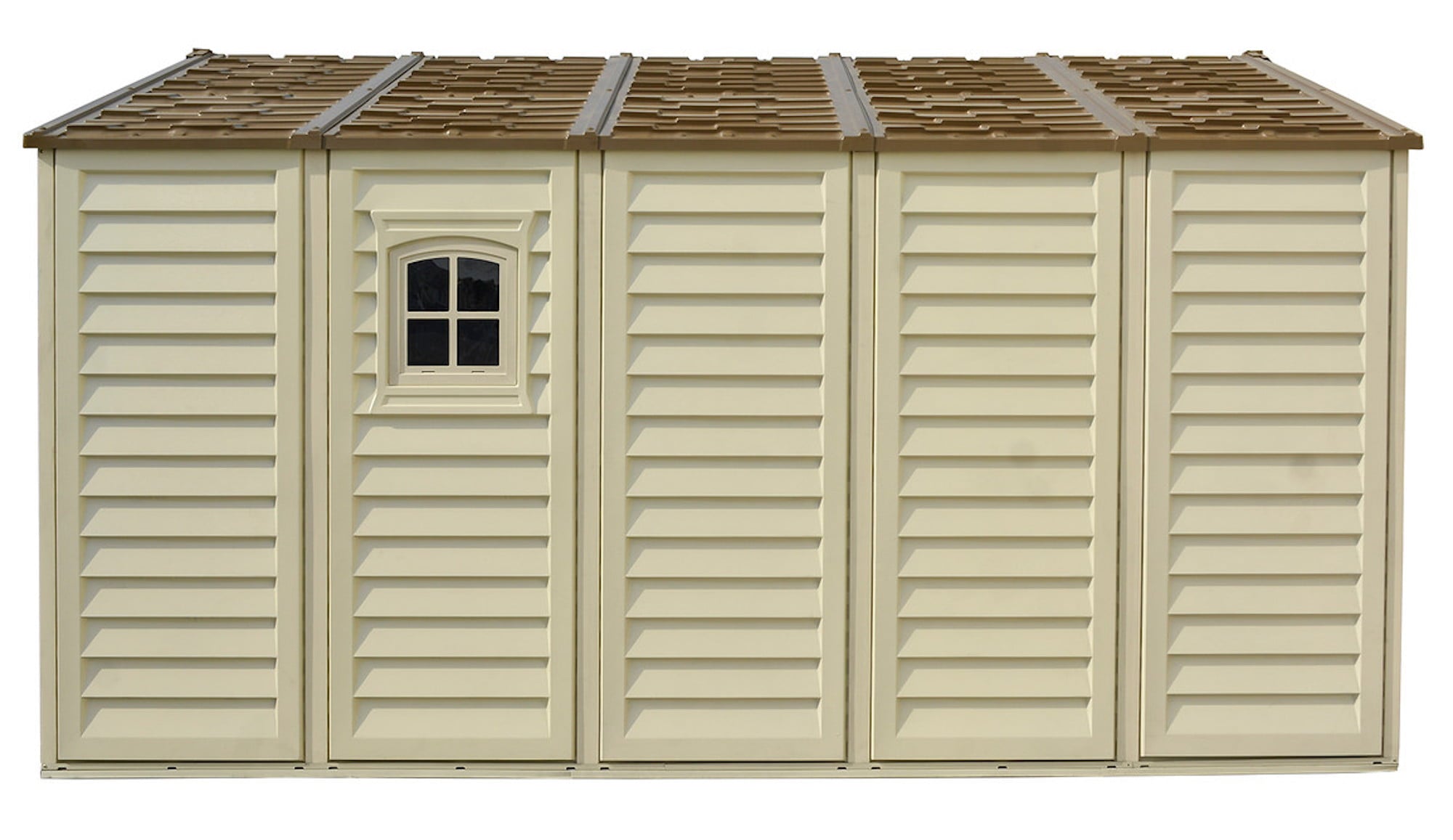 Duramax 10.5' x13' Woodbridge Plus Vinyl Storage Shed w/Foundation Kit