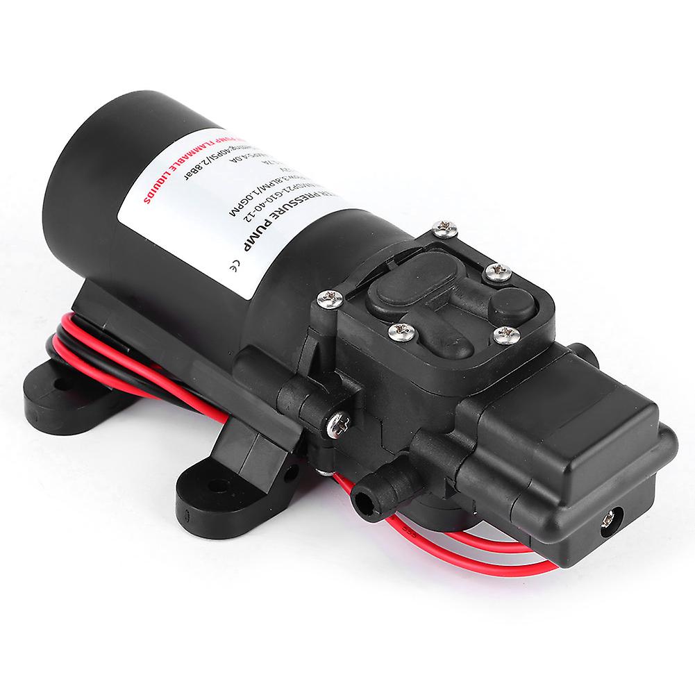 12v Dc 1.0gpm 40psi Diaphragm Pump High Pressure Self-priming 3/8in Barb Port For Car Rv