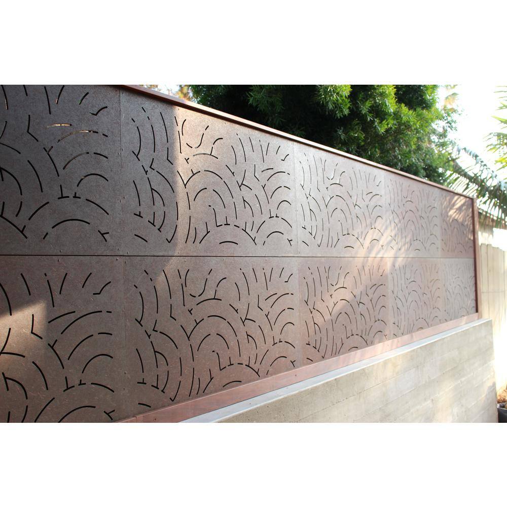 OUTDECO 516 in. x 24 in. x 48 in. Cumulus Modular Hardwood Composite Decorative Fence Panel USADSCM1