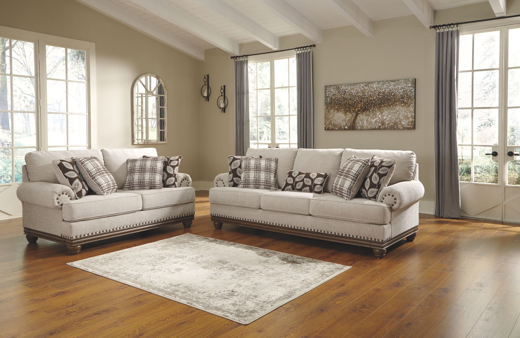 Harleson Wheat Sofa and Loveseat