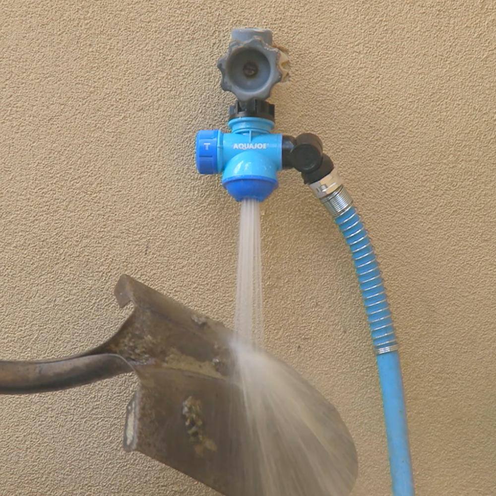 AQUA JOE Multi-Function Outdoor Faucet and Garden Hose Tap Connector SJI-MFGA1