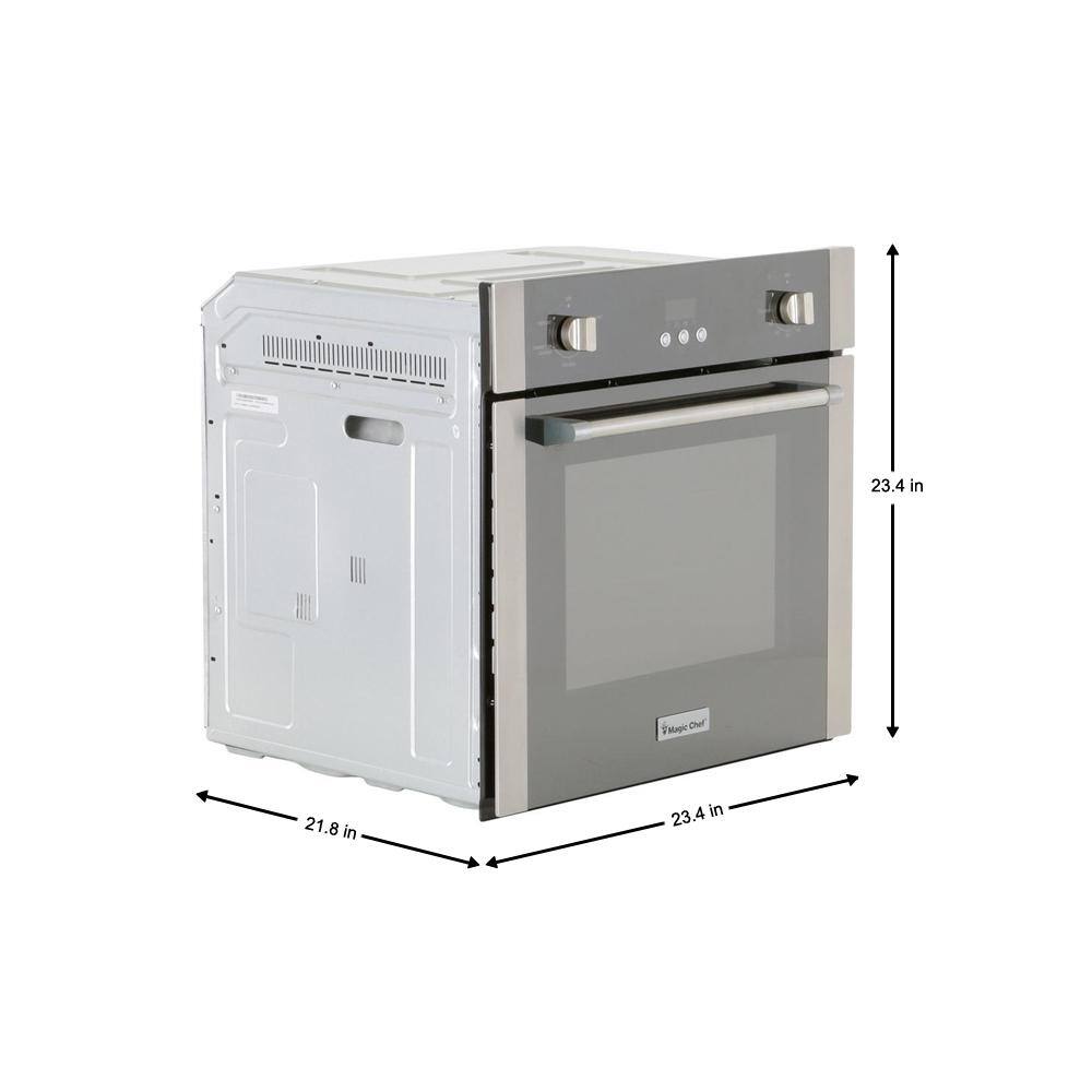 Magic Chef 24 in. 2.2 cu. ft. Single Electric Wall Oven with Convection in Stainless Steel MCSWOE24S