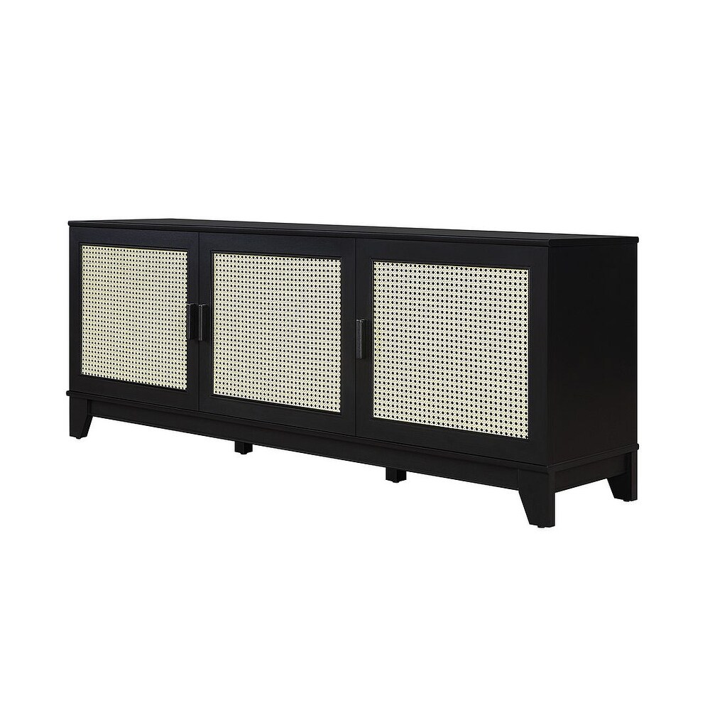 Manhattan Comfort Sheridan 62.99 In. Modern Cane Media Cabinet Console