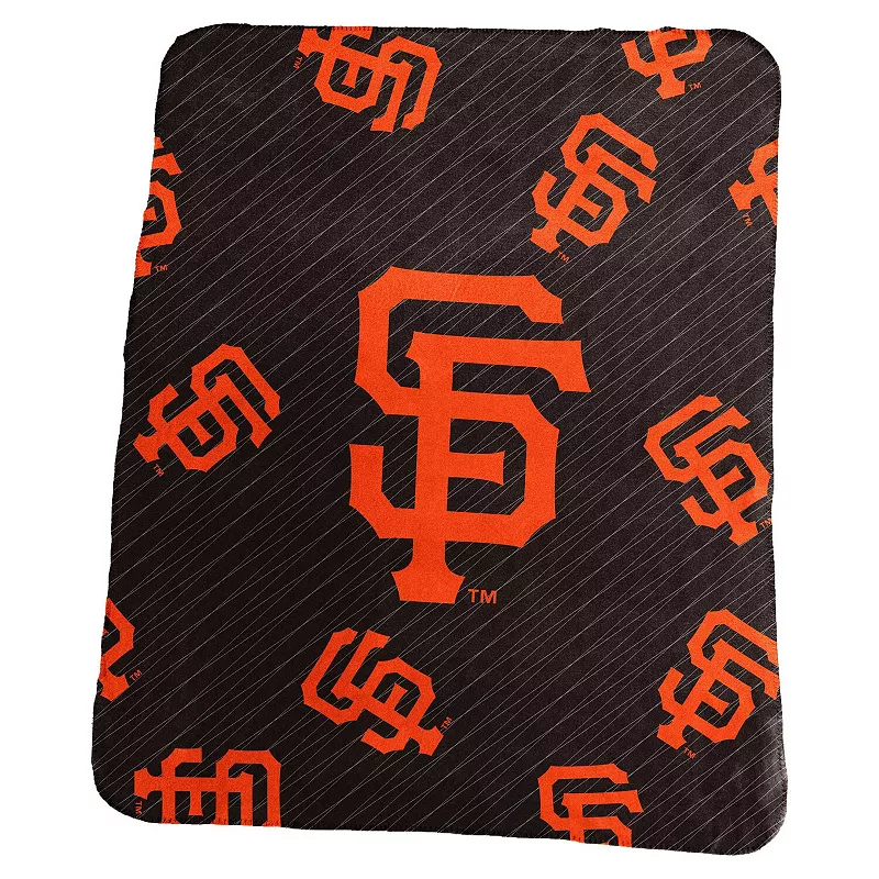 San Francisco Giants 50 x 60 Repeating Logo Classic Plush Throw Blanket