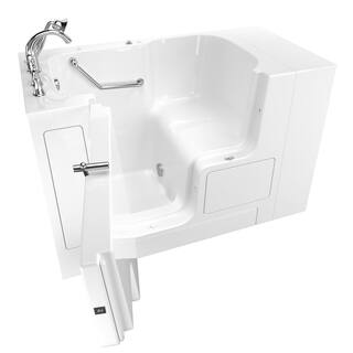 American Standard Gelcoat Value Series 52 in. x 32 in. Walk-In Soaking Bathtub with Left Hand Drain and Outward Opening Door in White 3252OD.709.SLW-PC