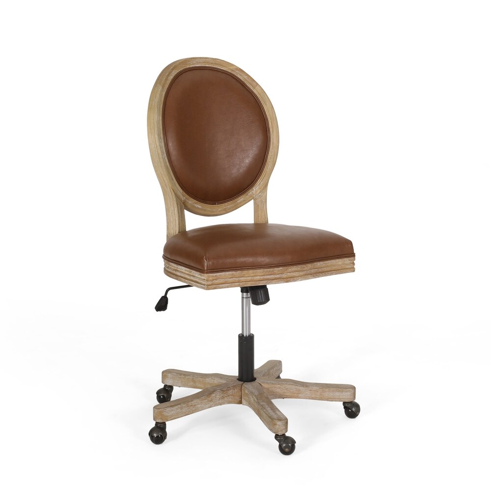 Pishkin Upholstered Swivel Office Chair by Christopher Knight Home