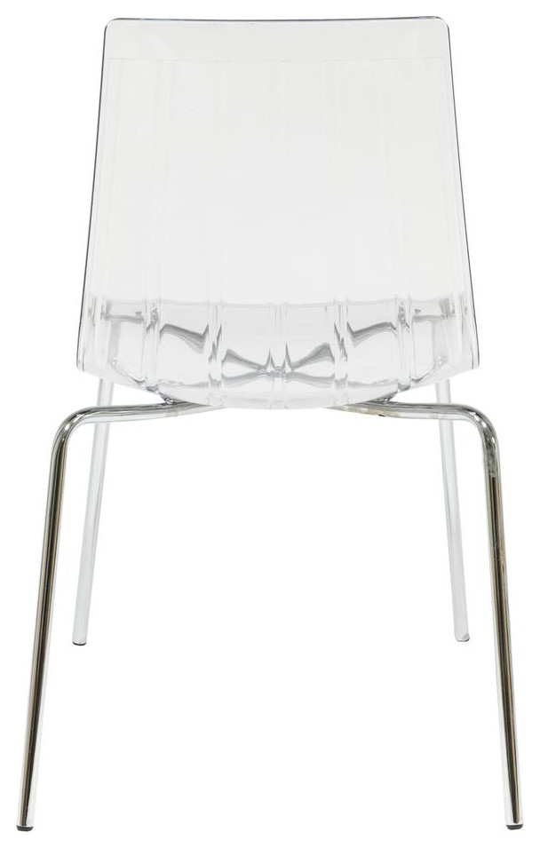 Leisuremod Ralph Dining Chair In Clear  Set Of 4 Rp20Cl4   Midcentury   Dining Chairs   by BisonOffice  Houzz