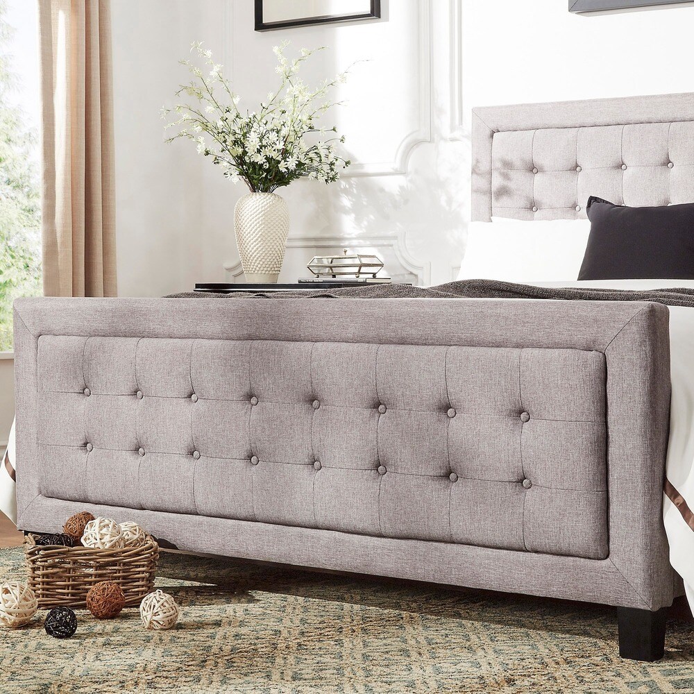 Bellevista Square Button tufted Upholstered Bed by iNSPIRE Q Bold