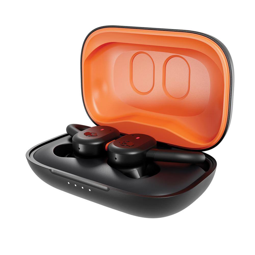 Skullcandy Push Active In-Ear True Wireless Stereo Bluetooth Earbuds with Microphone in True BlackOrange S2BPW-P740