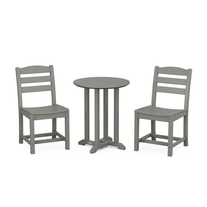 Polywood La Casa Café Side Chair 3-Piece Round Dining Set PWS1300-1