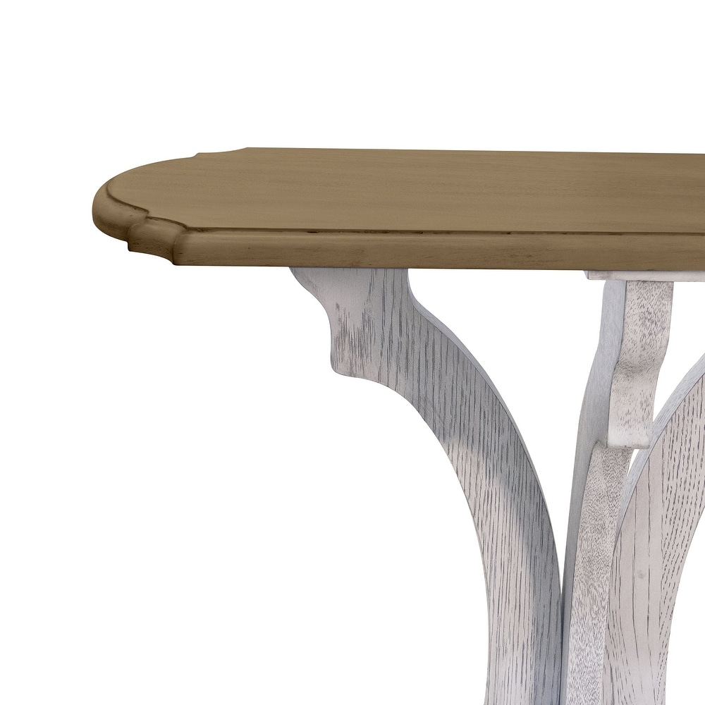 GALANO Doynton 45.9 in. Oval Solid Wood Console Table