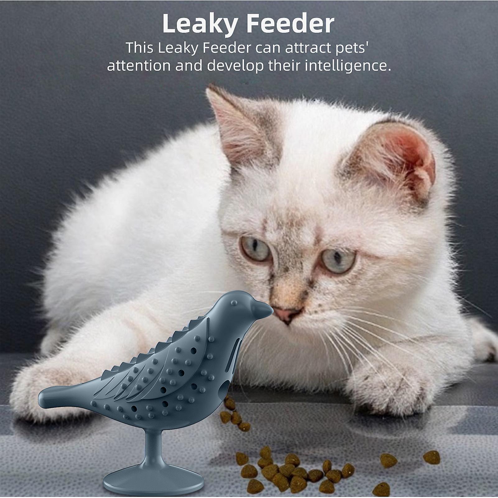 Cat Fodder Leaky Feeder Pet Interactive Toy Pet Food Treat Dispenser Toy Cat Stimulation Puzzle Feeder Toy Tooth Cleaning Non-toxic Natural Rubber Dur