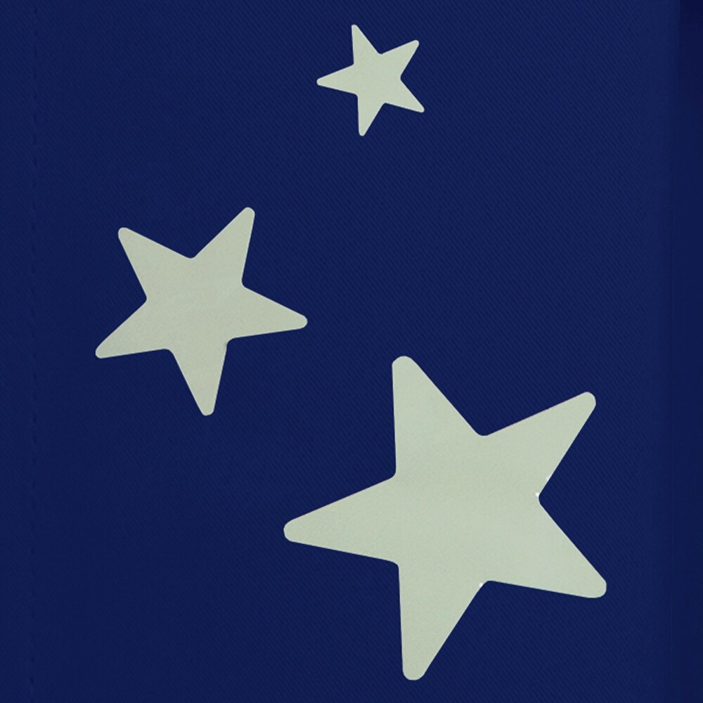 Aurora Home Keedle Doodle DIY Curtain Decoration Set with 2 Blackout Curtains and Glow in the Dark Star Stickers