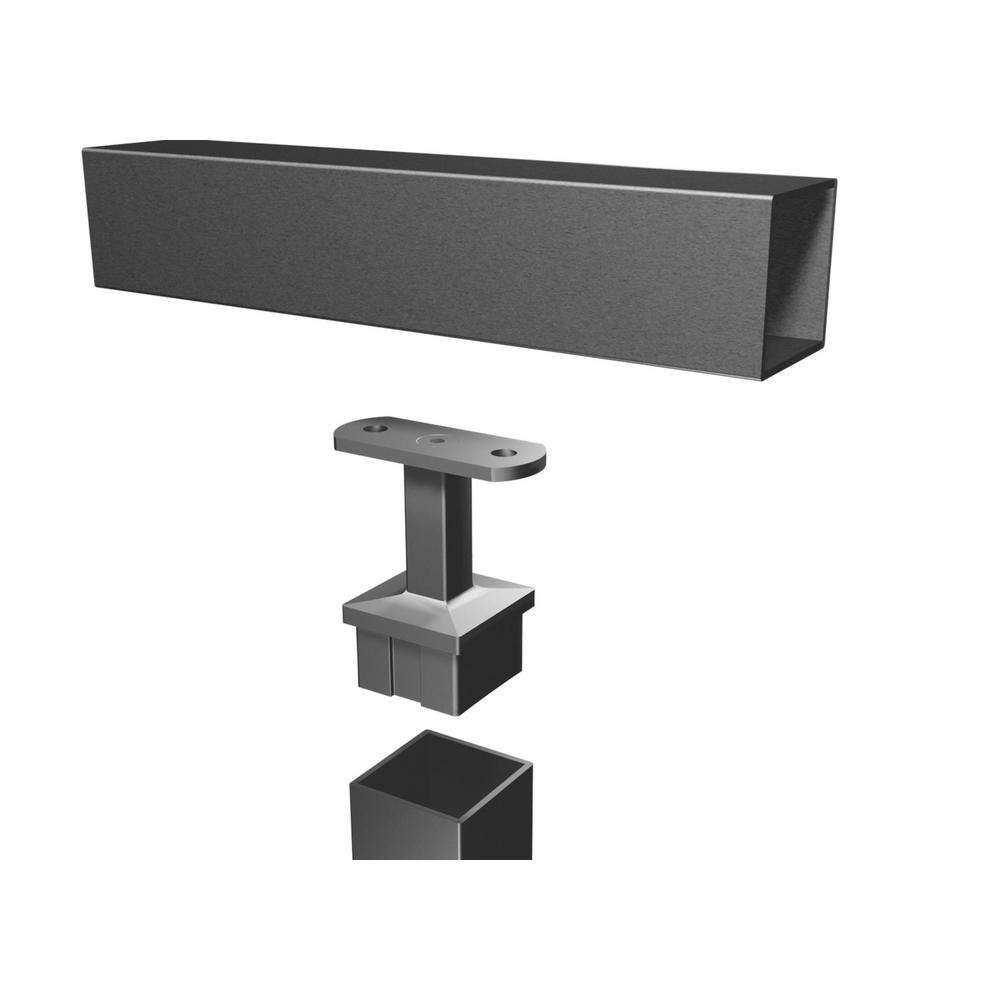 IAM Design Square Profile Top Mounted Post Flat Fixed Saddle Stainless Steel Handrail Support E019760185