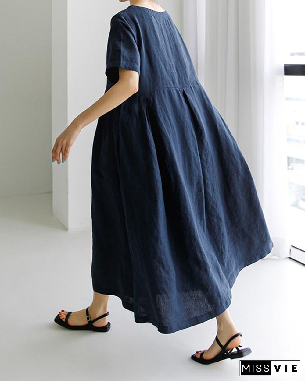 Casual Loose Cotton Dress