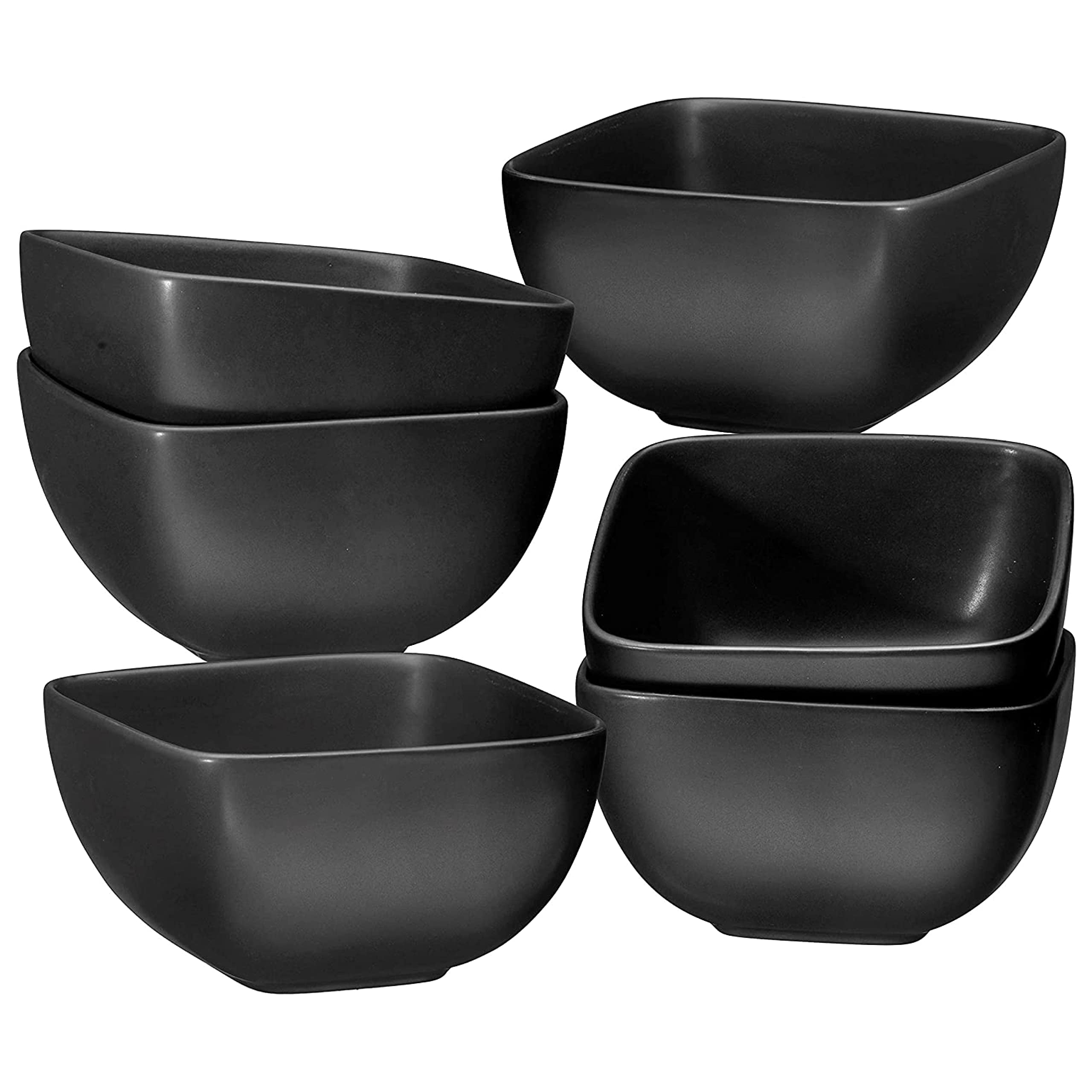 Bruntmor Large Ceramic 55 Square Bowls - 26 oz Durable Non-Toxic Ceramic