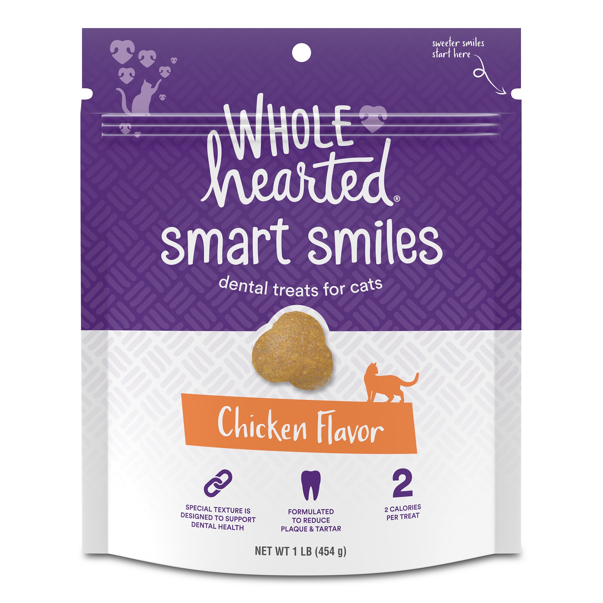 WholeHearted Chicken Flavor Cat Dental Treats， 16 oz.