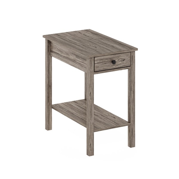 Furinno Classic Rectangular Side Table with Drawer