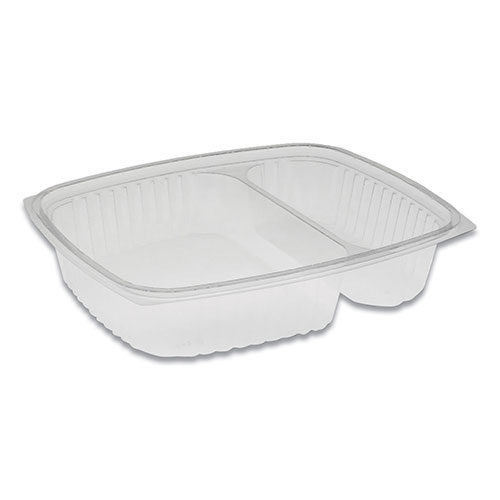 Pactiv Showcase Deli Container Base | 10 oz; 23 oz， 3-Compartment， 9 x 7.4 x 1.5， Clear， 220