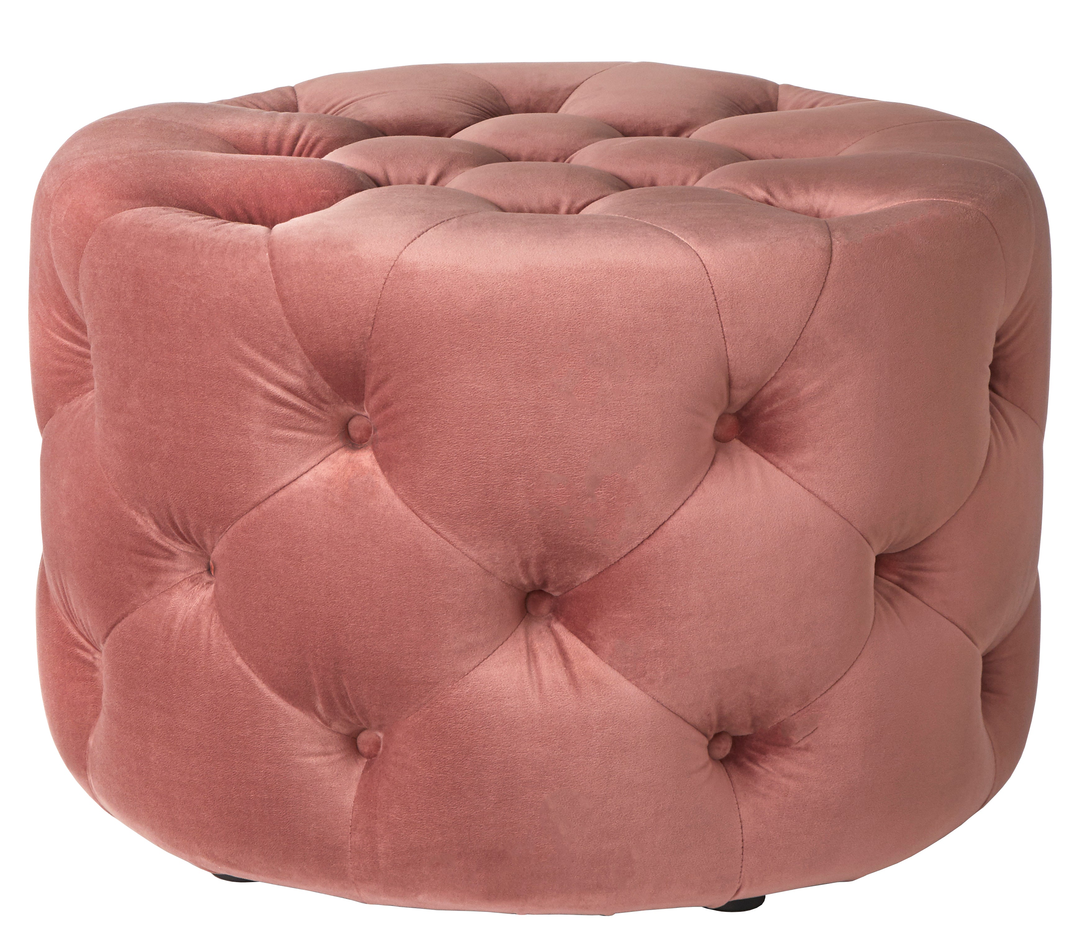 Ottoman - Scopi Round - in Rose