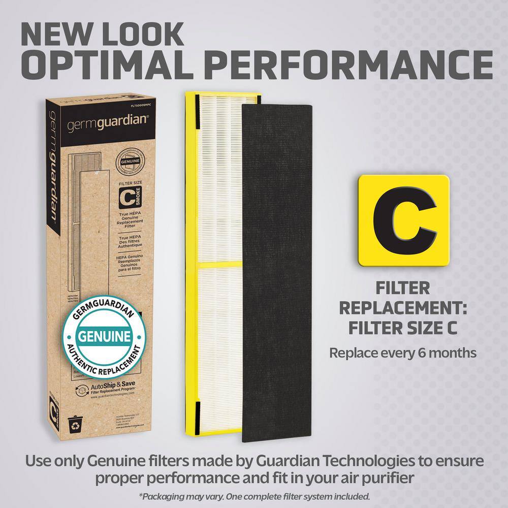 GermGuardian True HEPA GENUINE Replacement Filter C for AC5000 Series Air Purifiers FLT5000