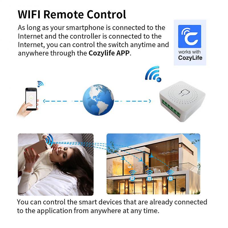 2gang Wifi Mini Smart Switch Apple Homekit Cozylife Diy 2-way Control Smart Home Automation