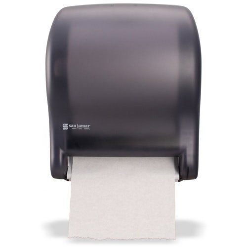 San Jamar T8000TBK Tear-N-Dry Essence Hands Free Roll Towel Dispenser， Black Pearl