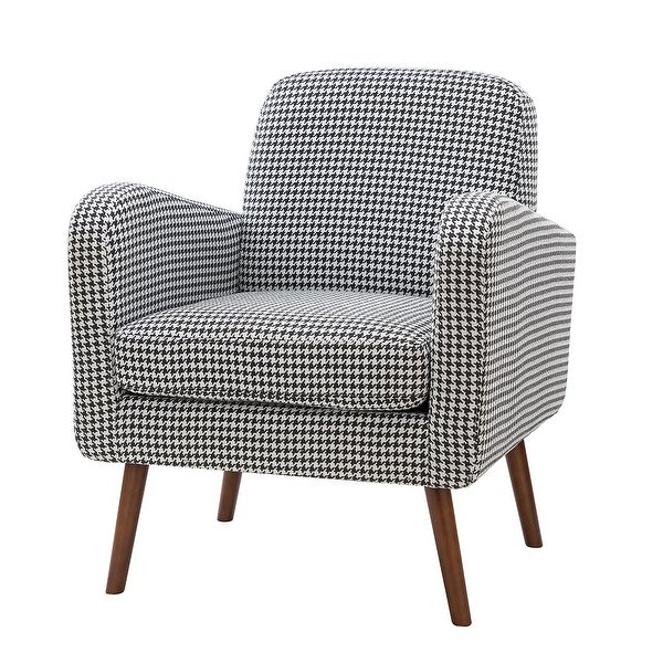 Aeetes Modern Upholstered Armchair with Solid Wood Legs by HULALA HOME