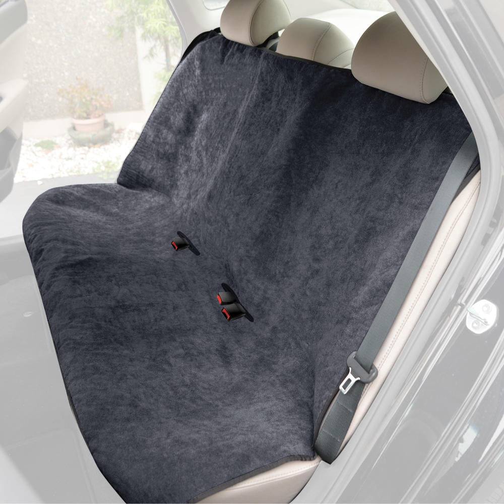 BDK UltraFit Car Seat Towel Cover Rear Bench with Black Trim Waterproof Machine Washable Sweat Protector Ideal for Gym Swimming Surfing Running Crossfit Universal Fit for Auto Truck Van and SUV