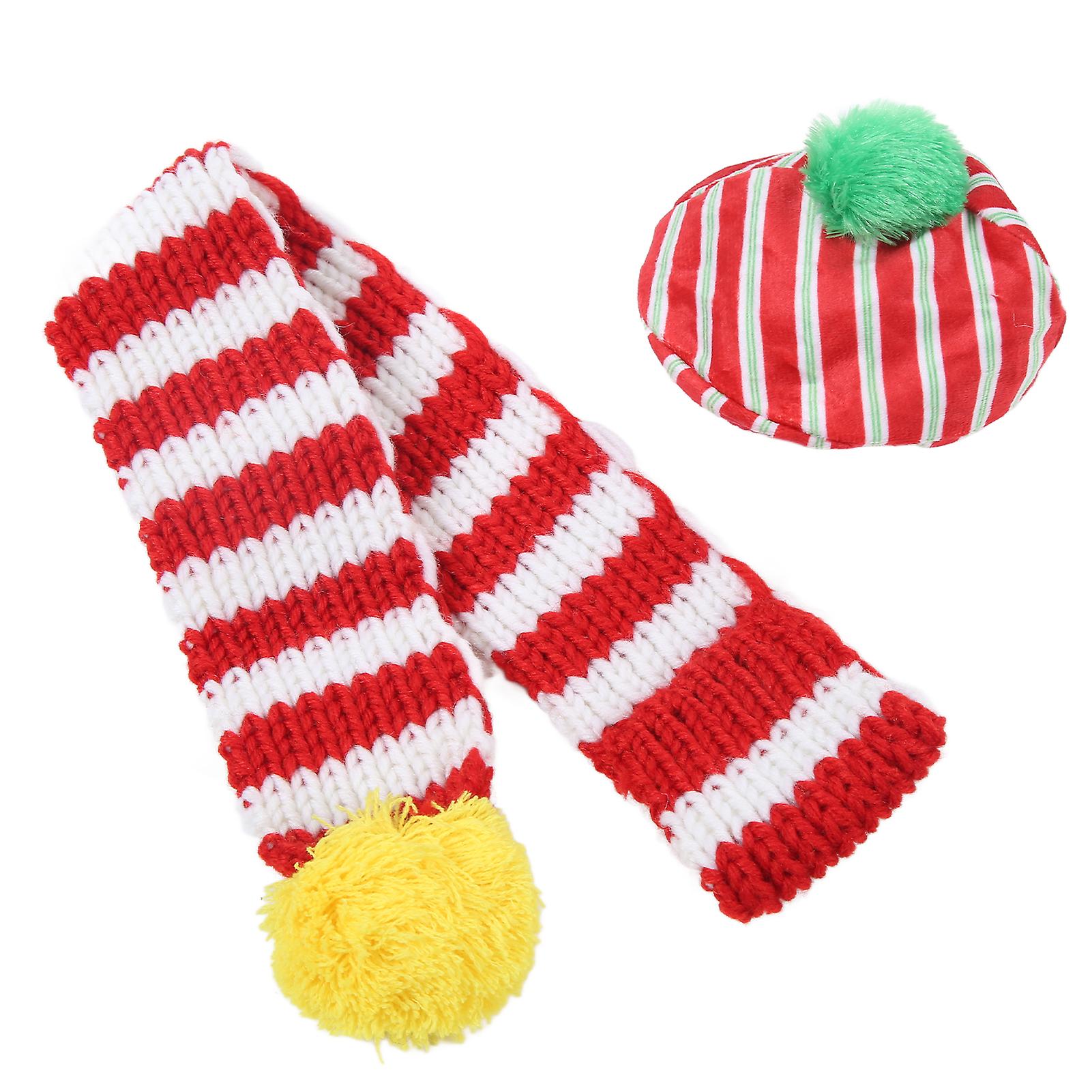 Dog Hat And Scarf Set Dog Christmas Adorable Knitted Hat Set For Pet Cat Dog Small Medium Large Dogswhitered S