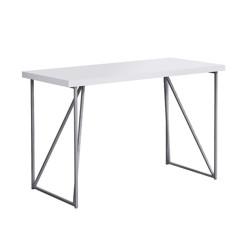 47.25 Glossy White Laminated Rectangular Computer Desk