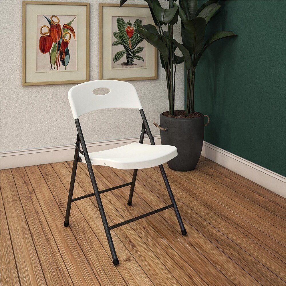 COSCO Solid Resin Indoor/Outdoor Plastic Folding Chair (4 Pack)