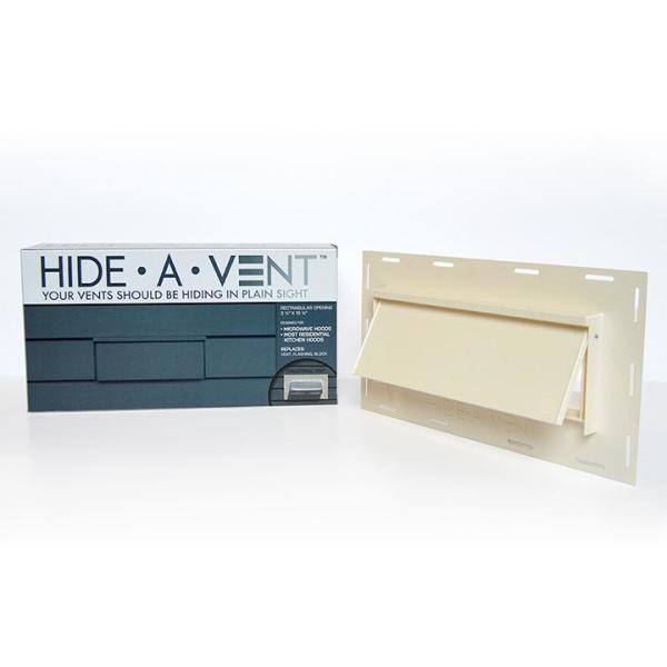 HIDE-A-VENT 10 in. Rectangular Exterior Vent for Kitchen Exhaust Fans Model B