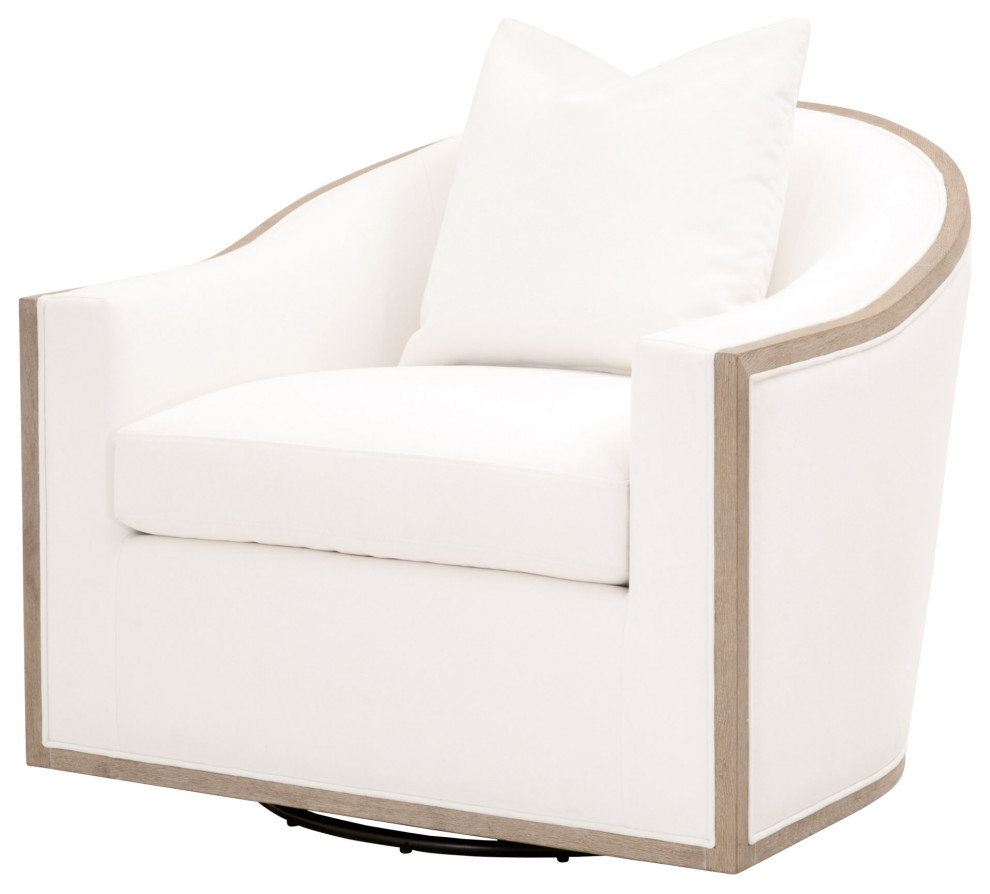 Paxton Swivel Club Chair   Transitional   Armchairs And Accent Chairs   by Essentials for Living  Houzz