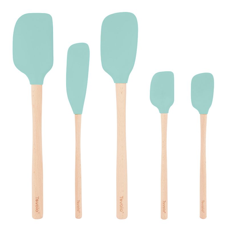 Tovolo Flex-Core 5-pc. Silicone Spatula with Wood Handle Set