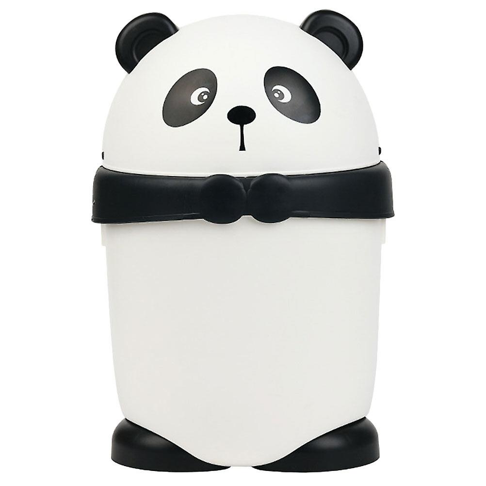 Lovely Mini Trash Bin Trash Container Cartoon Panda Garbage Can Cartoon Waste Can For Home