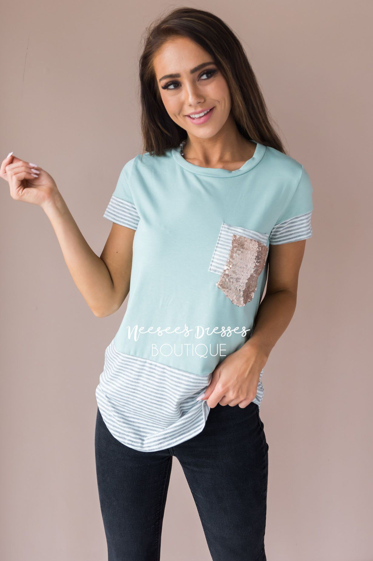 Take The Lead Modest Sparkle Tee