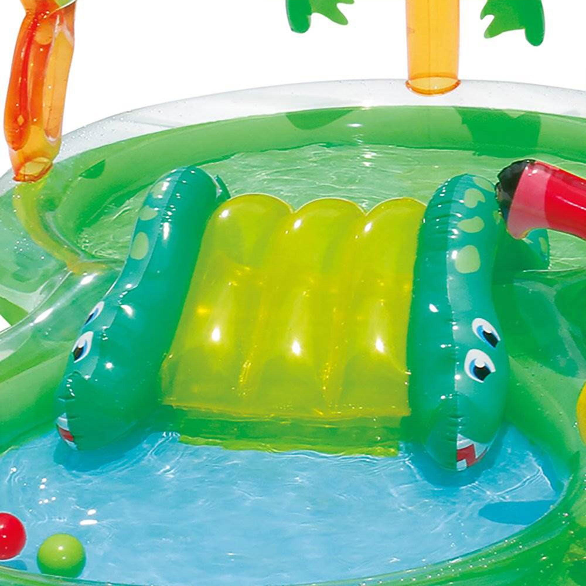 Summer Waves 8.5ft x 6.3ft x 50in Inflatable Kiddie Pool Play Center with Slide