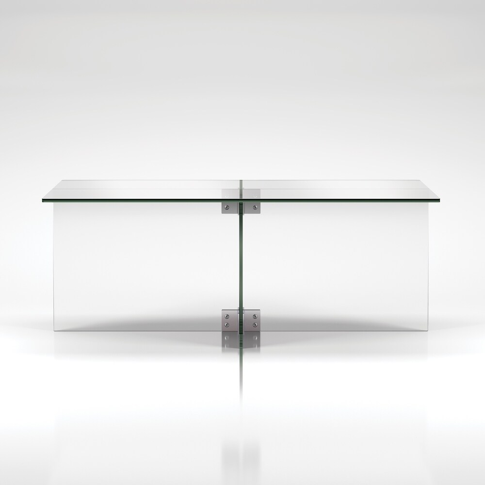 Silver Orchid Carlisle Glass Coffee Table