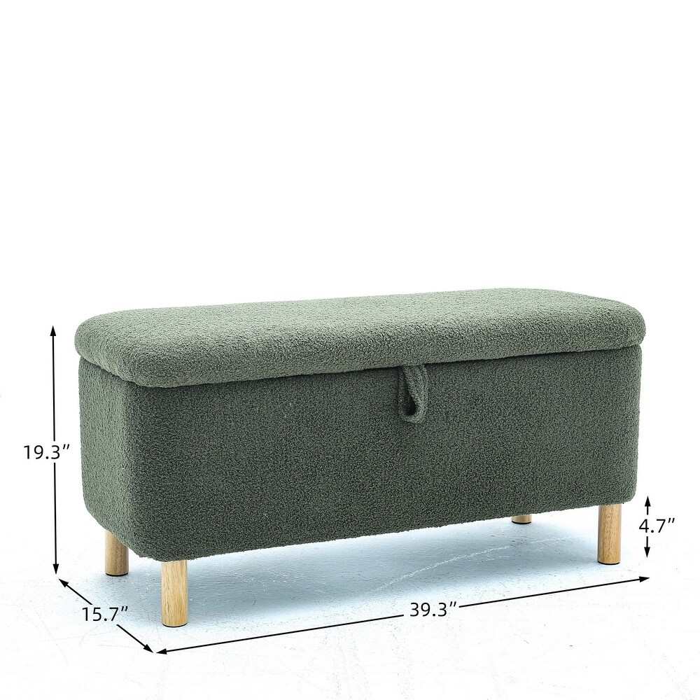 Shoe Storage Bench Entryway Bench w/ Padded Seat Cushion  Dark Green