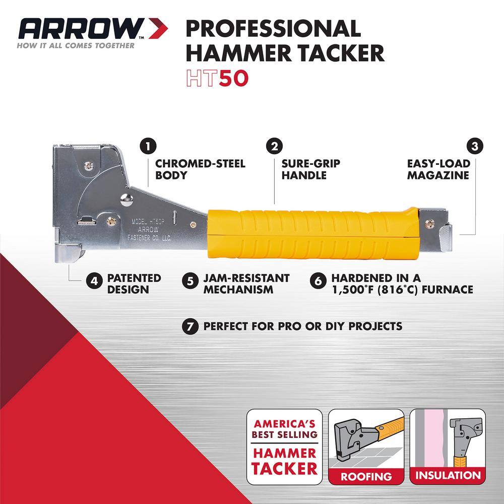 Arrow HT50 Professional Hammer Tacker HT50P