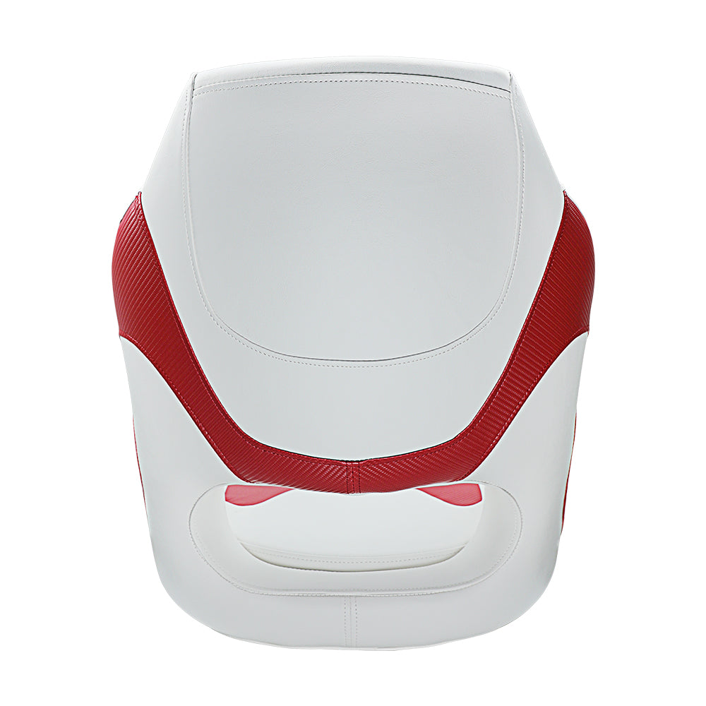 Seamander S1043 series Premier Pontoon Furniture Bucket Seat， Captain Seat， Colors White/Red