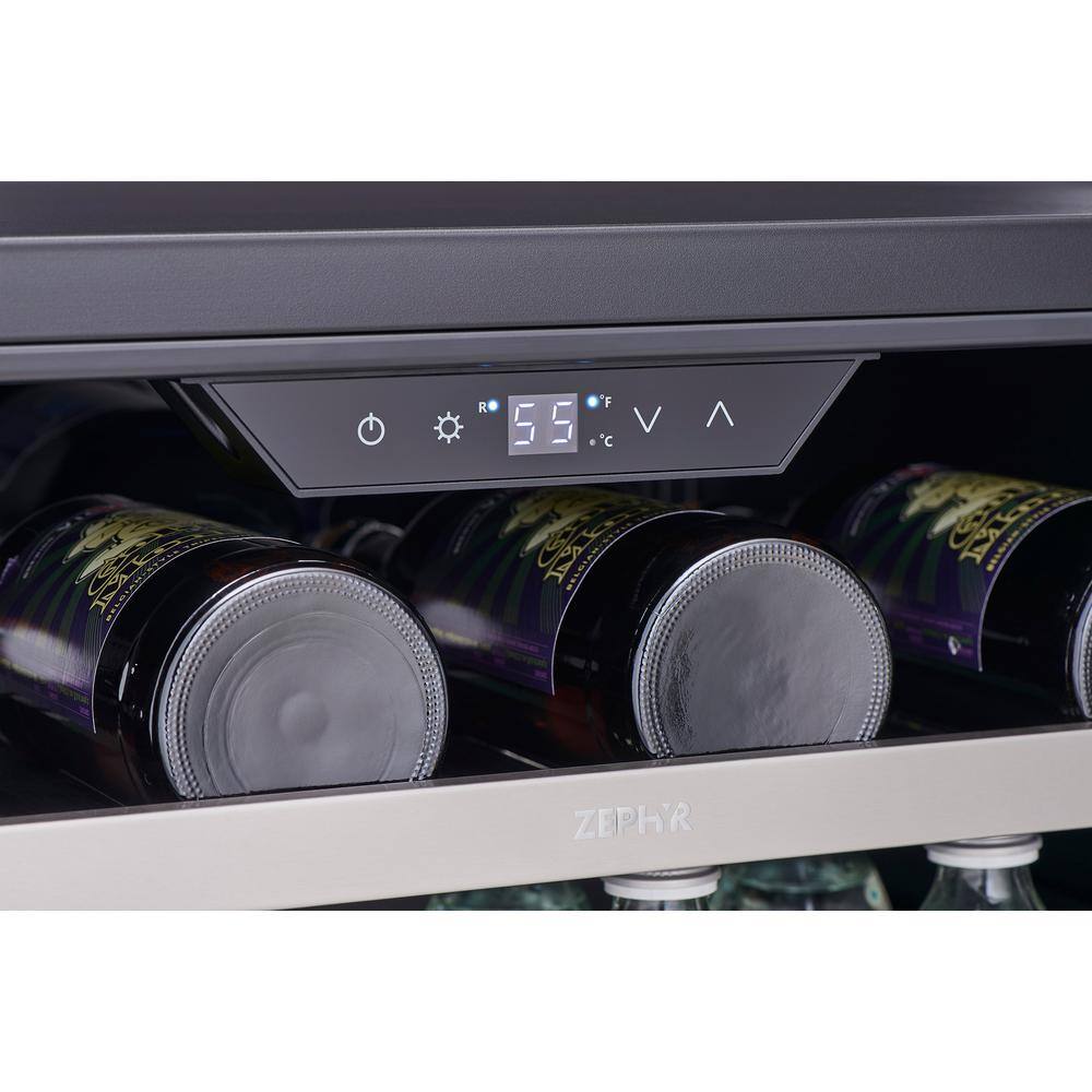 Zephyr Presrv 24 in. 53-Bottle Wine Cooler with Single Temperature Zone PRW24C01BG