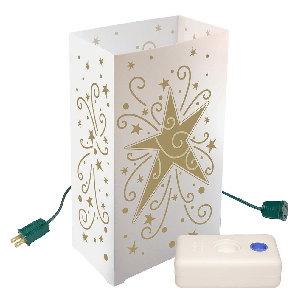 Electric Luminaria Kit with LumaBases  Set of 10 (star)