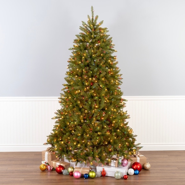 National Tree Company 6.5 ft. PreLit Dunhill Fir Hinged Artificial Christmas Tree with 950 Multi/Clear Spectrum Lights