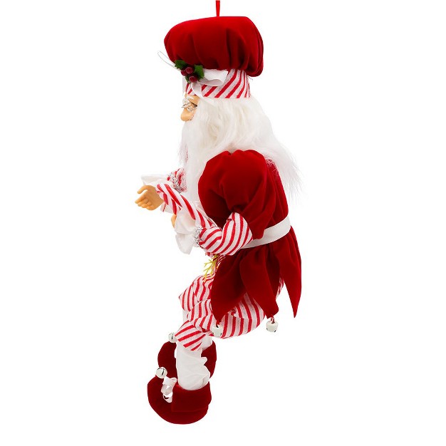 Kurt Adler Kurt Adler 17 inch Kringle Klaus Peppermint Chef Santa