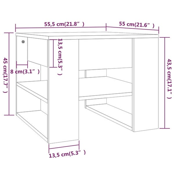 Coffee Table Concrete Gray 21.9