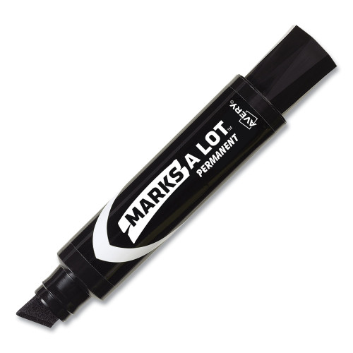 Avery MARKS A LOT Extra-Large Desk-Style Permanent Marker， Extra-Broad Chisel Tip， Black (24148)